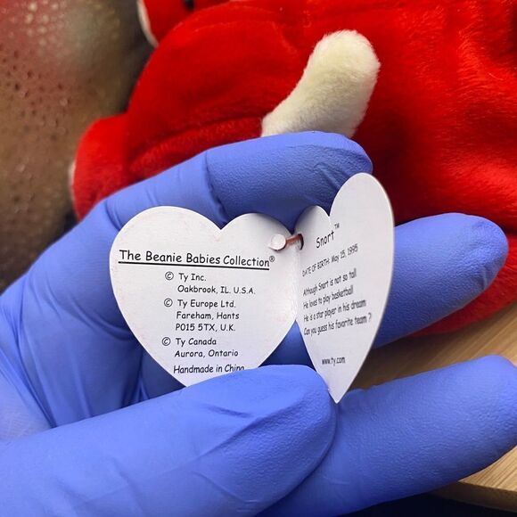 Ultra rare and collectible, Snort the Bull.  2 beanie set.  Both mint condition - Picture 12 of 16